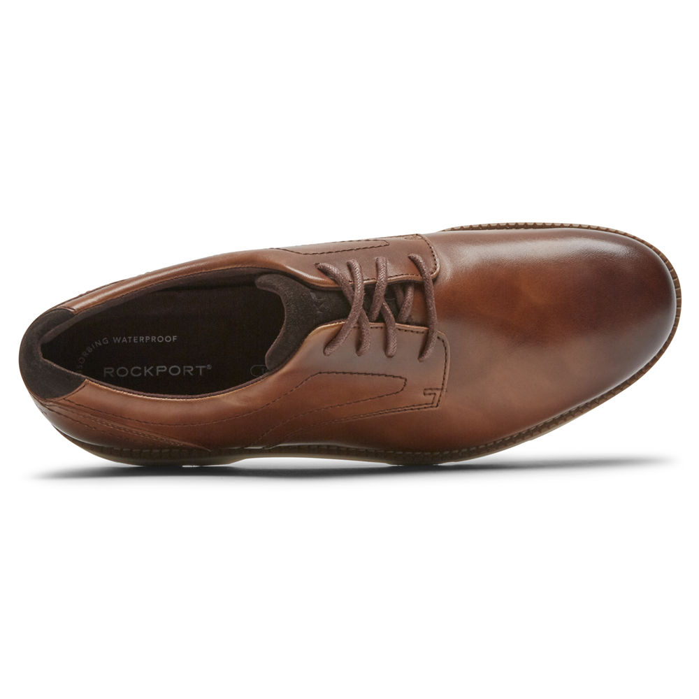 Rockport Mens Oxfords Brown - Bradlee Plain Toe - UK 907-OIBQNG